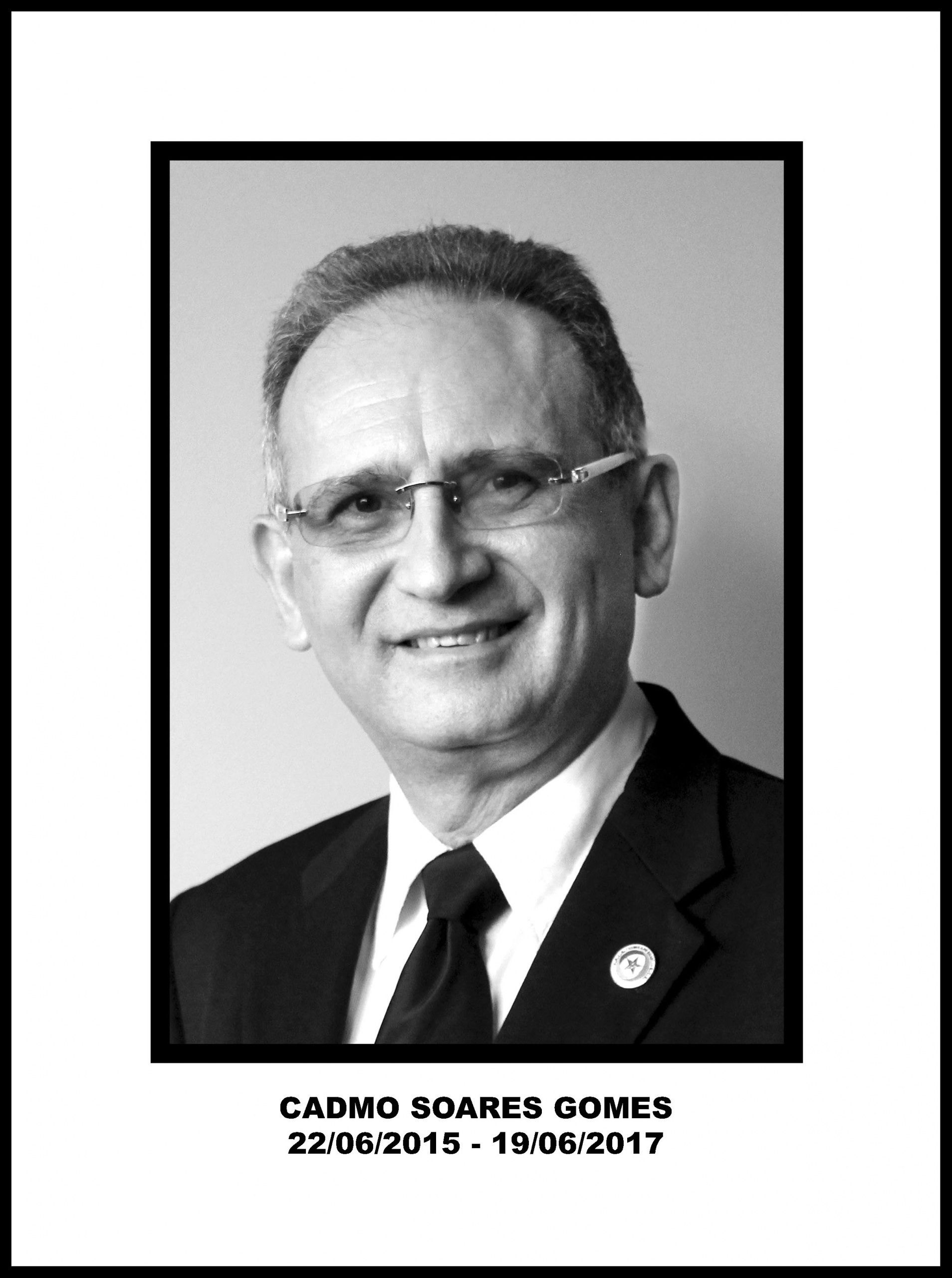 Retrato oficial de Cadmo Soares — Venerável Mestre